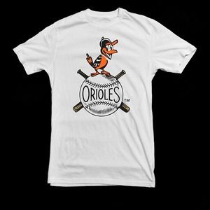 Baltimore Orioles Logo Vintage Baseball White Unisex T Shirt